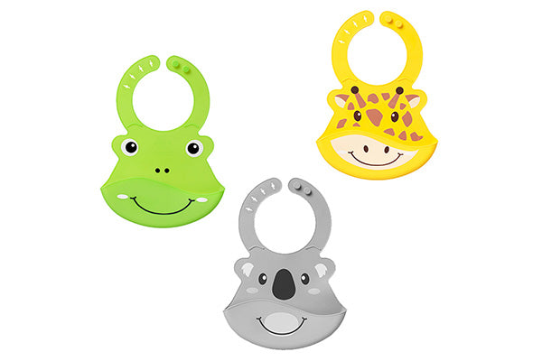 Nuby Roly Poly Silicone Catcher Bibs