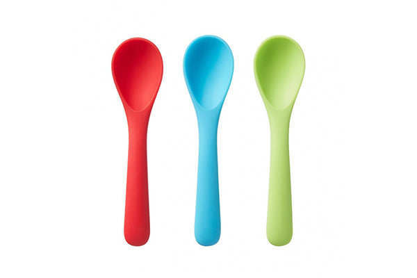 Nuby Silicone Spoons Triple Pack, 6M+