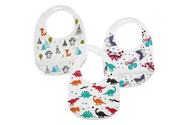 Nuby Super Soft Silicone Bib - 6M+