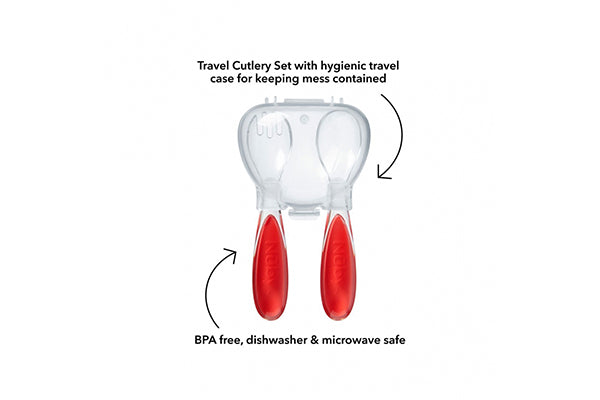 Nuby Tritan Fork & Spoon, 12M+