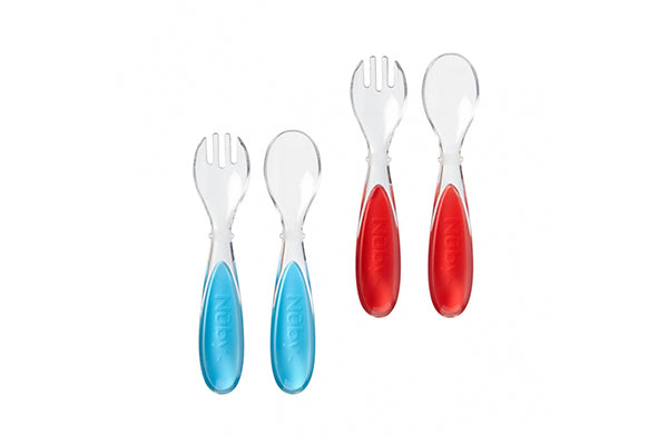 Nuby Tritan Fork & Spoon, 12M+