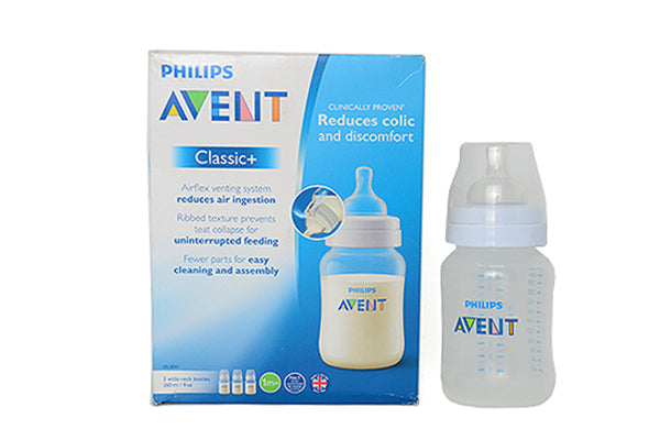 Philips Avent Classic + Feeding Bottle 260ml - Triple pack