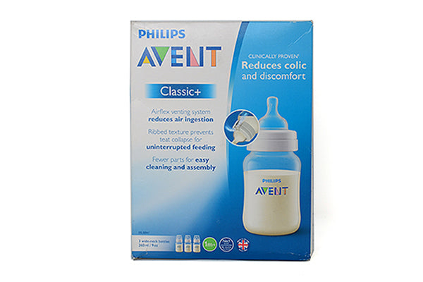 Philips Avent Classic + Feeding Bottle 260ml - Triple pack