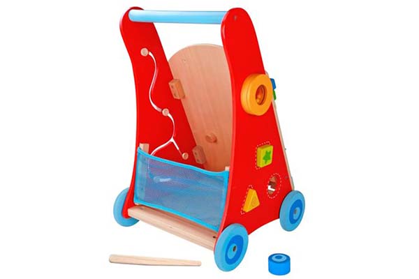 Pidoko Kids Baby Walker Cart, Red - Toddler Push Toys for Boys and Girls 18 Months and up - My First Learning Walker