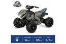 Power Wheels Jurassic World Dino Racer, Grey Ride-On ATV for Kids