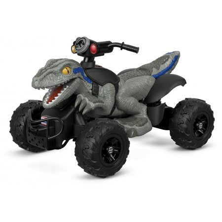 Power Wheels Jurassic World Dino Racer, Grey Ride-On ATV for Kids