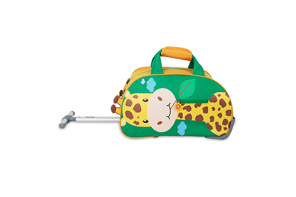 J World Kids Travel Duffle Bag with Wheels RFS-001K, Giraffe