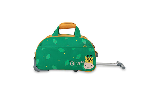 J World Kids Travel Duffle Bag with Wheels RFS-001K, Giraffe