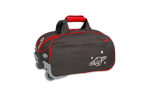 J World Kids Travel Duffle Bag with Wheels RFS-001K, Spaceship