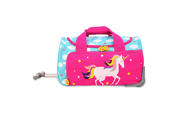 J World Kids Travel Duffle Bag with Wheels RFS-002K, Unicorn