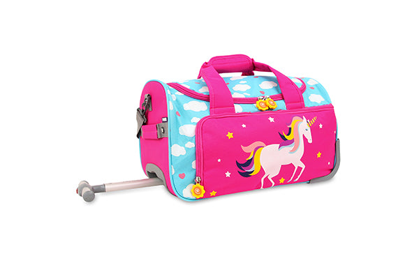 J World Kids Travel Duffle Bag with Wheels RFS-002K, Unicorn