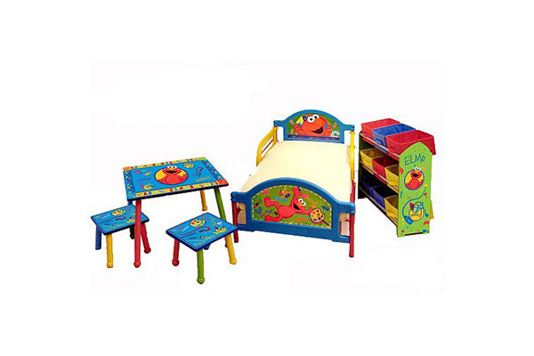 Sesame Street Elmo Room in a Box Toddler Bed Table Storage Set