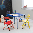 Showtime 3 Piece Children's Folding Table and Chair Set - Multi Color