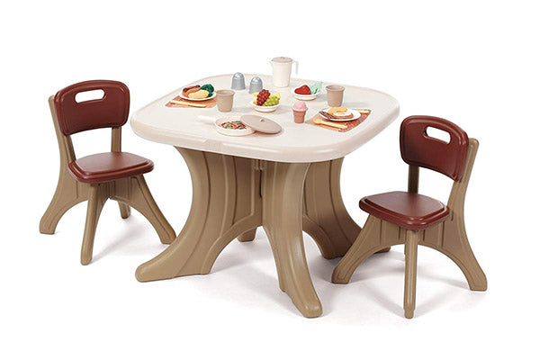 Step2 New Traditions Kids Table and 2 Chairs Set, Brown