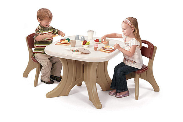 Step2 New Traditions Kids Table and 2 Chairs Set, Brown