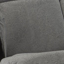 Storkcraft Swirl Tuscany Glider and Ottoman incl Lumbar Pillow Gray with Slate Gray Cushions