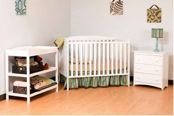 Storkcraft Turin Nursery in A Box, White