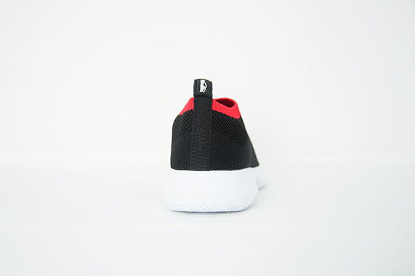 Venettini Kids 51-Zena Black Knit/Red Sneakers