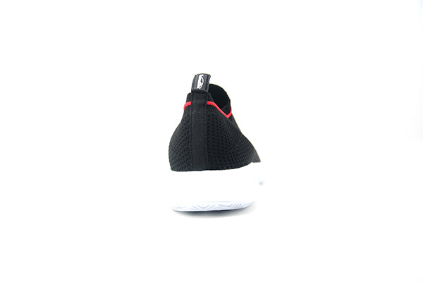 Venettini 51-Luna Black Knit/Red Sneakers