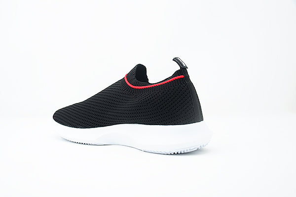 Venettini 51-Luna Black Knit/Red Sneakers