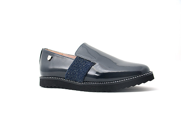 Venettini 55-Noka Slip-On with Navy Sparkle Elastic