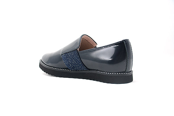 Venettini 55-Noka Slip-On with Navy Sparkle Elastic