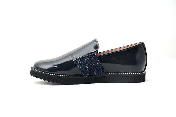 Venettini 55-Noka Slip-On with Navy Sparkle Elastic