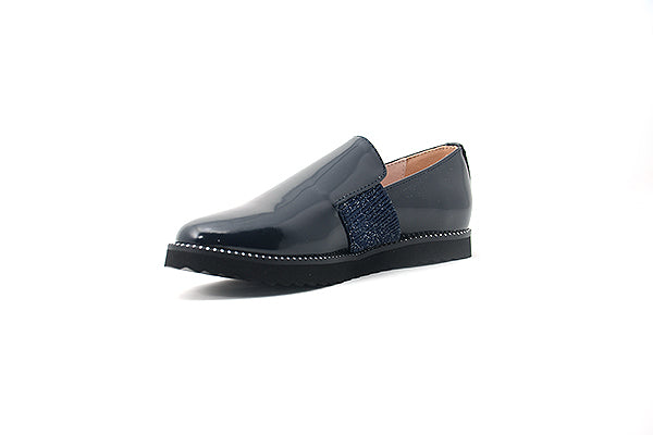 Venettini 55-Noka Slip-On with Navy Sparkle Elastic