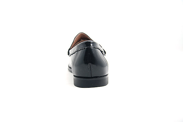 Venettini 55-London Black Oil Leather Loafers