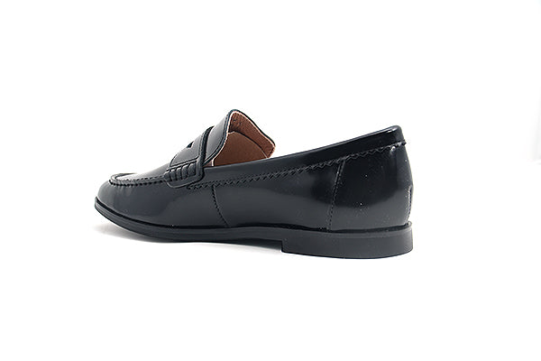 Venettini 55-London Black Oil Leather Loafers