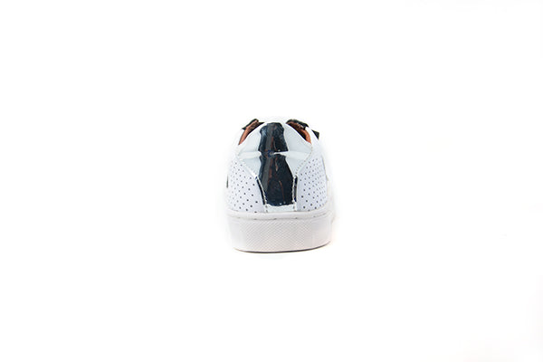 Venettini Kids 55-Titan Black/White Perforated Sneakers