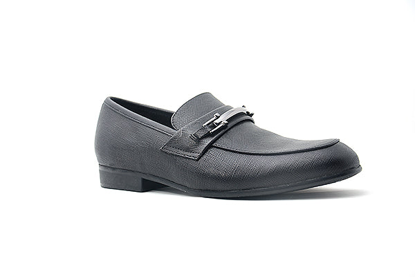 Venettini Boys 55-Chase 2 Black Leather Loafer