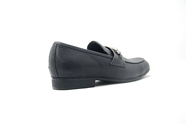 Venettini Boys 55-Chase 2 Black Leather Loafer