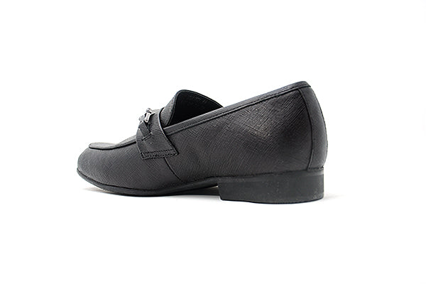 Venettini Boys 55-Chase 2 Black Leather Loafer