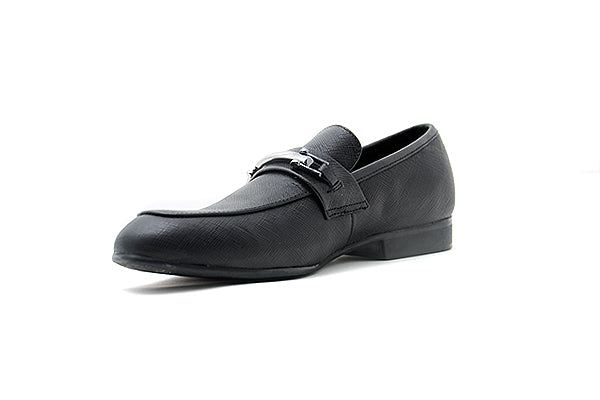 Venettini Boys 55-Chase 2 Black Leather Loafer