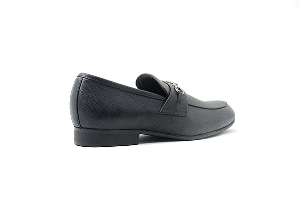 Venettini Boys 55-Chase1 Black Gambino Leather Loafer