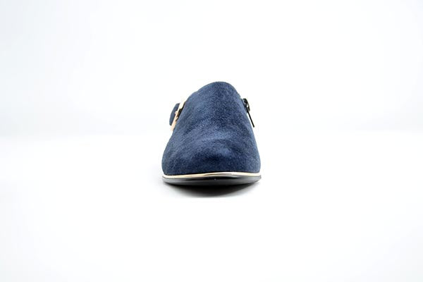 Venettini 55-Lane Navy Suede Leather Shoe