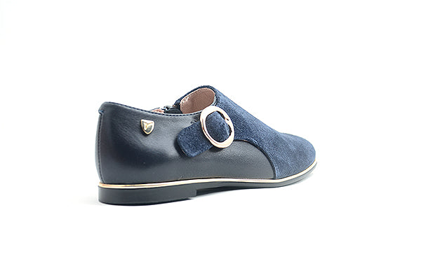 Venettini 55-Lane Navy Suede Leather Shoe