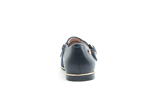 Venettini 55-Lane Navy Suede Leather Shoe