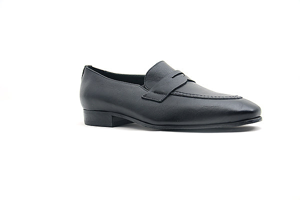 Venettini Boys 55-Ace Black Designer Leather Loafer