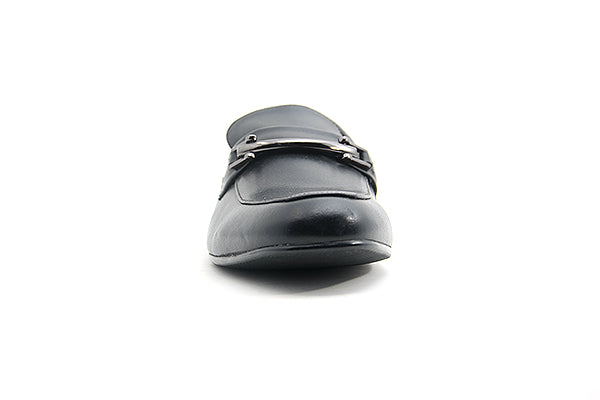 Venettini Kids 55-Ace Black Leather Penny Loafer