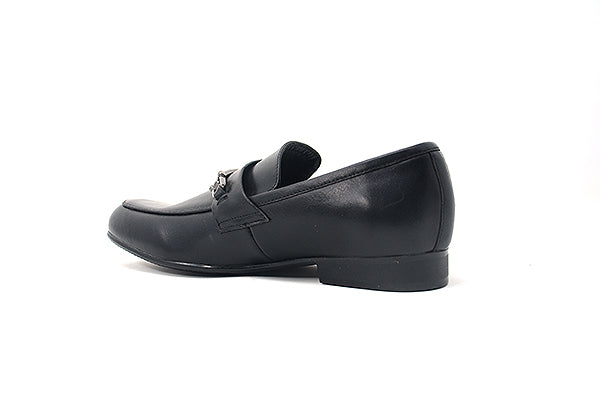 Venettini Kids 55-Ace Black Leather Penny Loafer