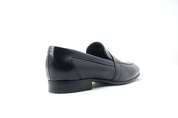 Venettini Boys 55-Ace Black Leather Penny Loafers