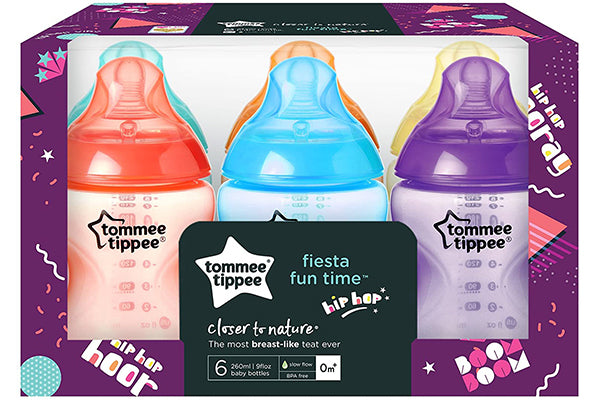 Tommee Tippee Fiesta Bottles 6 Pack 260ml