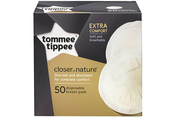 Tommee Tippee Closer to Nature Extra Comfort Disposable Breast Pads, 50 Pads