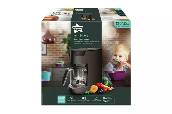 Tommee Tippee Quick-Cook Baby Food Steamer Blender - Black