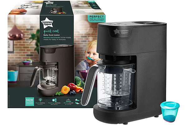 Tommee Tippee Quick-Cook Baby Food Steamer Blender - Black