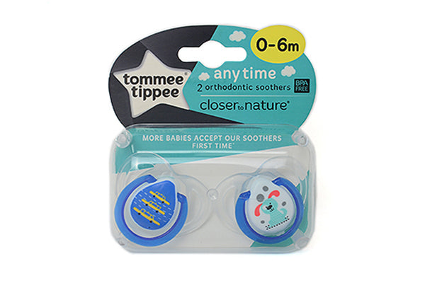 Tommee Tippee Anytime Soothers 2pack, 0-6m