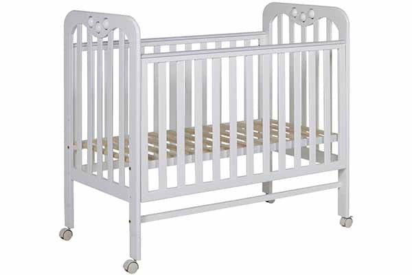 Tutti Bambini Jenny Dropside Cot With Wheels (White)